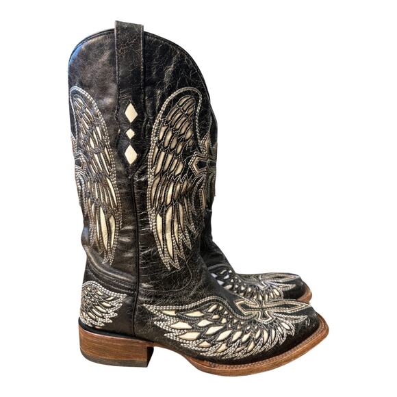 Corral Men's Wing and Cross Square Toe Cowboy Boot Men size 8 D - Picture 1 of 11